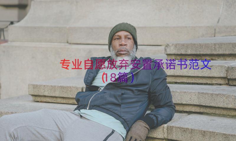 专业自愿放弃安置承诺书范文（18篇）