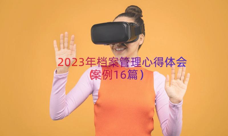 2023年档案管理心得体会（案例16篇）