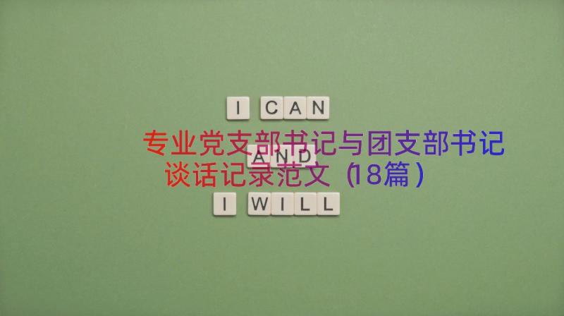 专业党支部书记与团支部书记谈话记录范文（18篇）