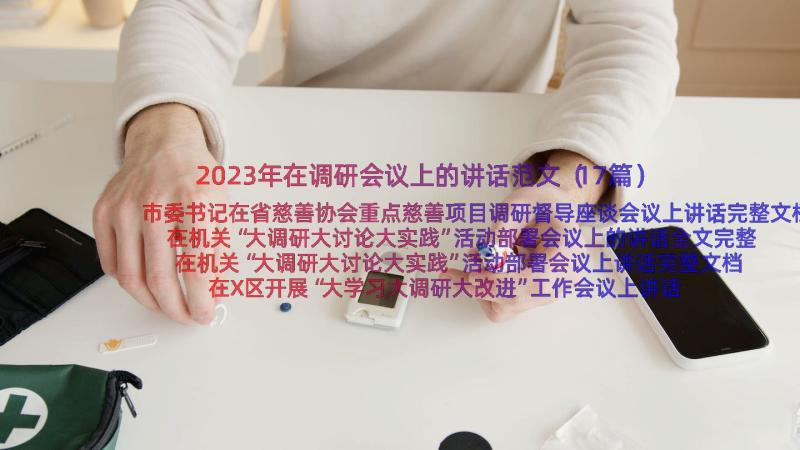 2023年在调研会议上的讲话范文（17篇）