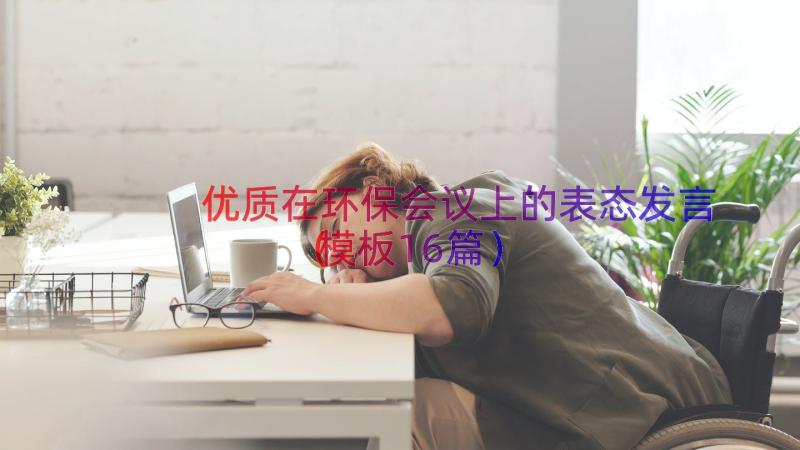 优质在环保会议上的表态发言（模板16篇）