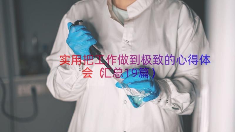 实用把工作做到极致的心得体会（汇总19篇）