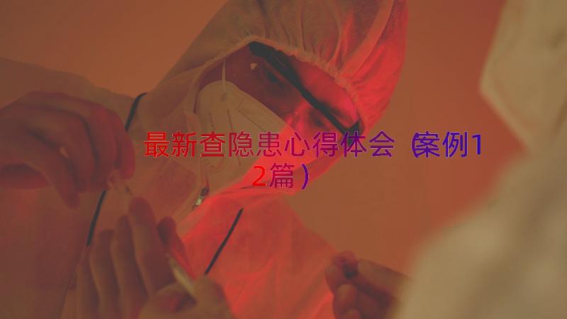 最新查隐患心得体会（案例12篇）