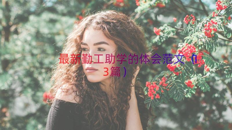 最新勤工助学的体会范文（13篇）