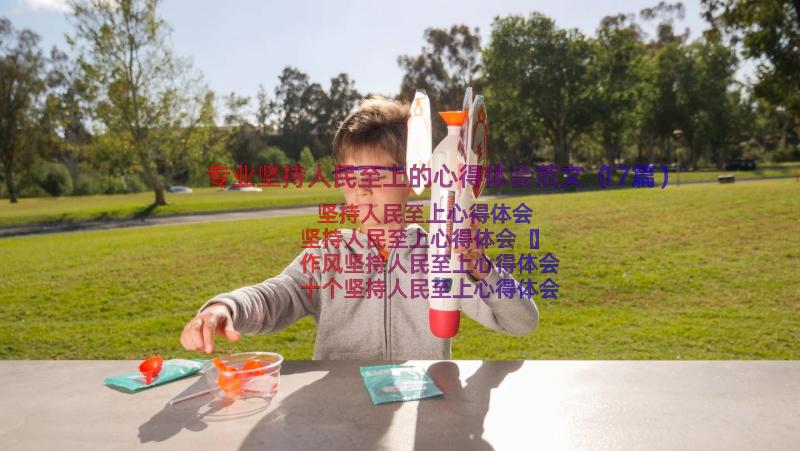 专业坚持人民至上的心得体会范文（17篇）