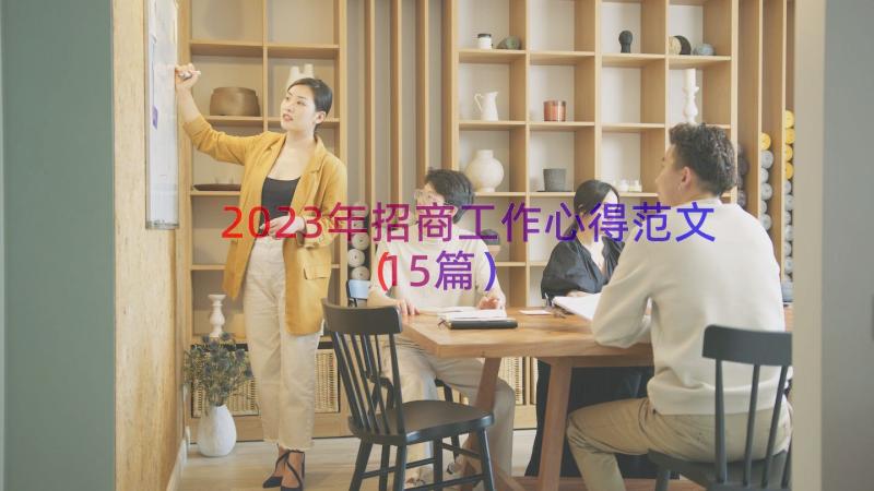 2023年招商工作心得范文（15篇）