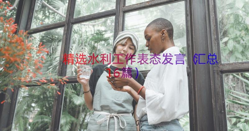 精选水利工作表态发言（汇总16篇）