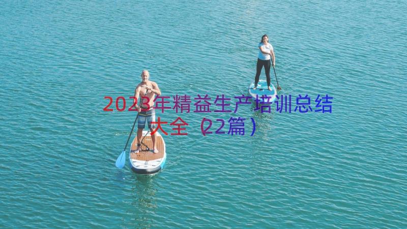 2023年精益生产培训总结大全（22篇）