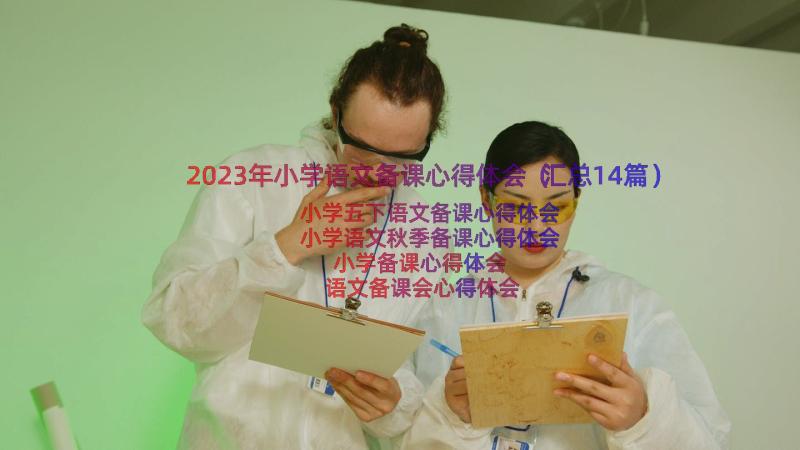 2023年小学语文备课心得体会（汇总14篇）