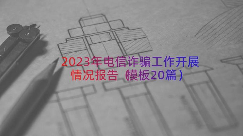 2023年电信诈骗工作开展情况报告（模板20篇）