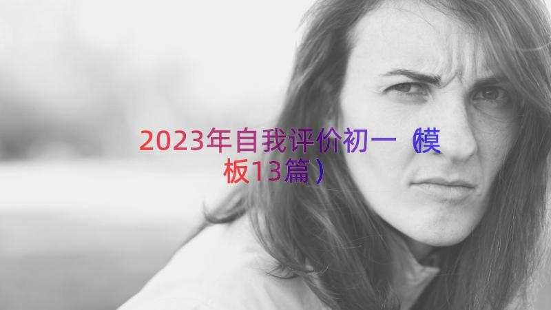 2023年自我评价初一（模板13篇）