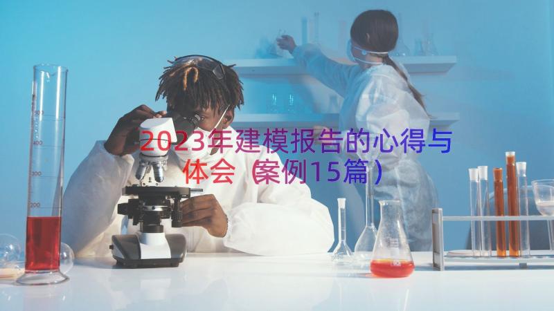 2023年建模报告的心得与体会（案例15篇）