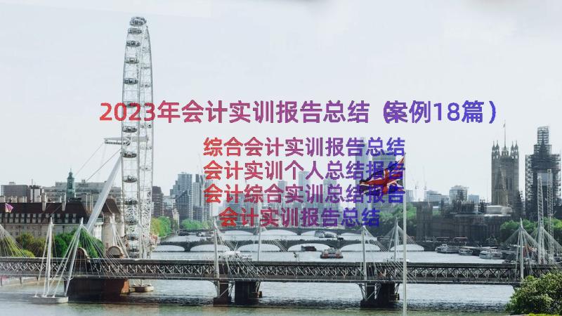 2023年会计实训报告总结（案例18篇）