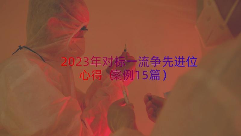 2023年对标一流争先进位心得（案例15篇）