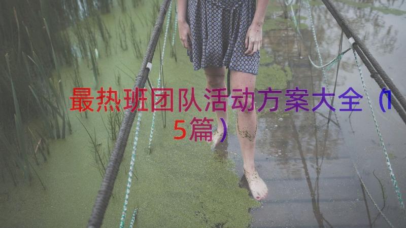 最热班团队活动方案大全（15篇）