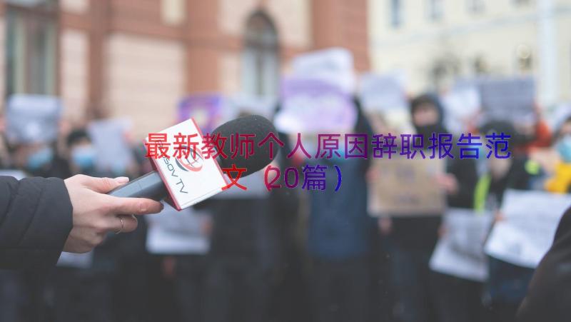 最新教师个人原因辞职报告范文（20篇）