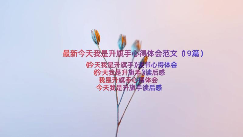 最新今天我是升旗手心得体会范文（19篇）