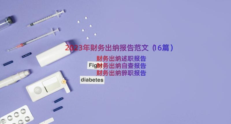 2023年财务出纳报告范文（16篇）