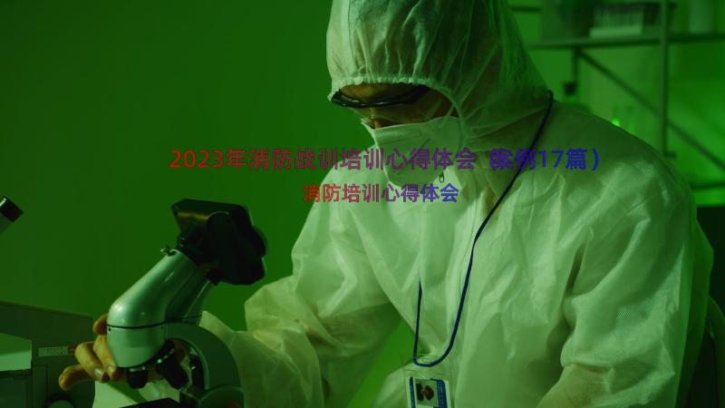 2023年消防战训培训心得体会（案例17篇）