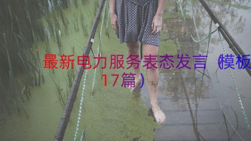 最新电力服务表态发言（模板17篇）