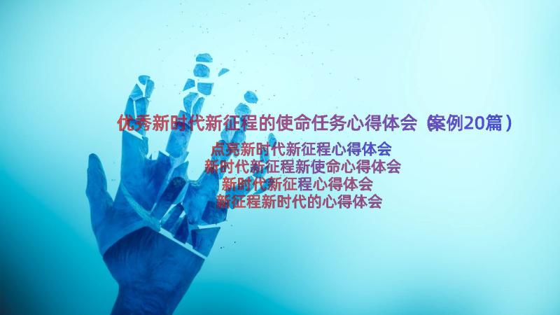 优秀新时代新征程的使命任务心得体会（案例20篇）