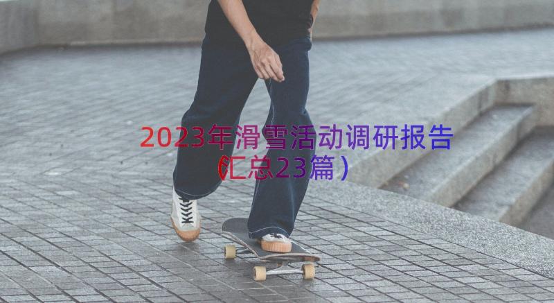 2023年滑雪活动调研报告（汇总23篇）