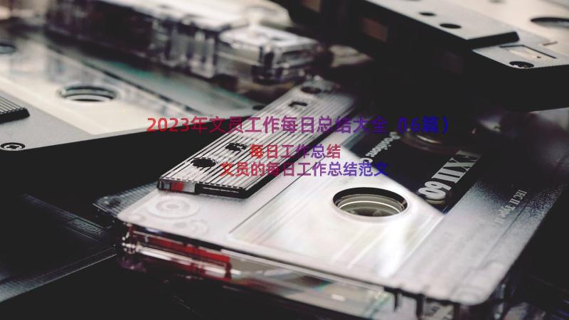 2023年文员工作每日总结大全（16篇）