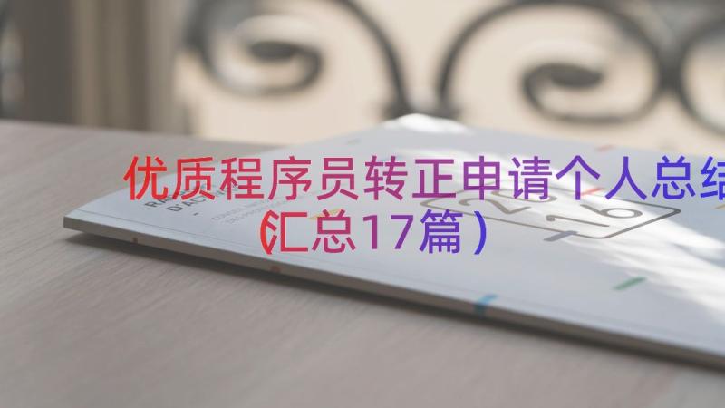 优质程序员转正申请个人总结（汇总17篇）