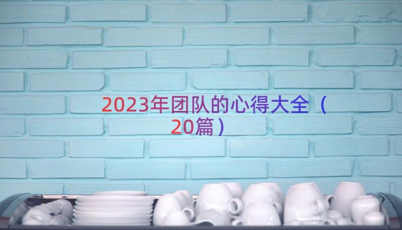 2023年团队的心得大全（20篇）