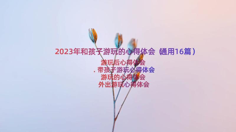 2023年和孩子游玩的心得体会（通用16篇）