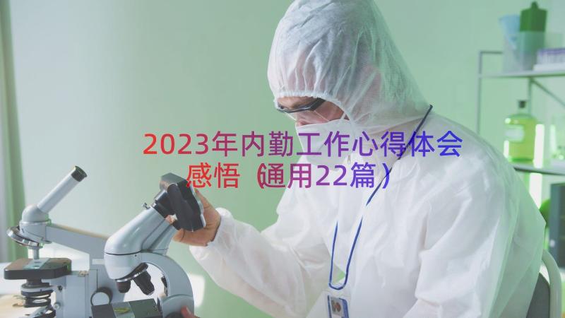 2023年内勤工作心得体会感悟（通用22篇）