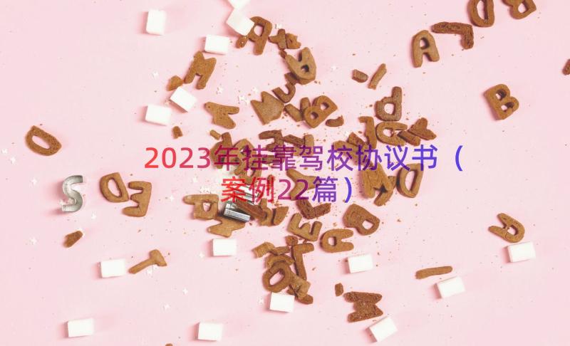 2023年挂靠驾校协议书（案例22篇）