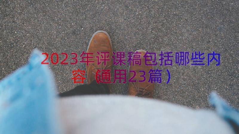 2023年评课稿包括哪些内容（通用23篇）