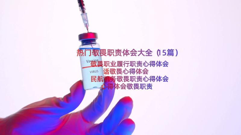 热门敬畏职责体会大全（15篇）