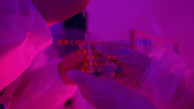 优质心得体会拔草报告范文（23篇）