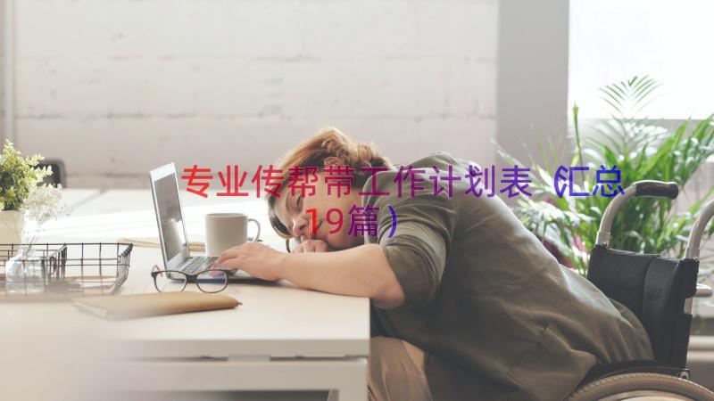 专业传帮带工作计划表（汇总19篇）