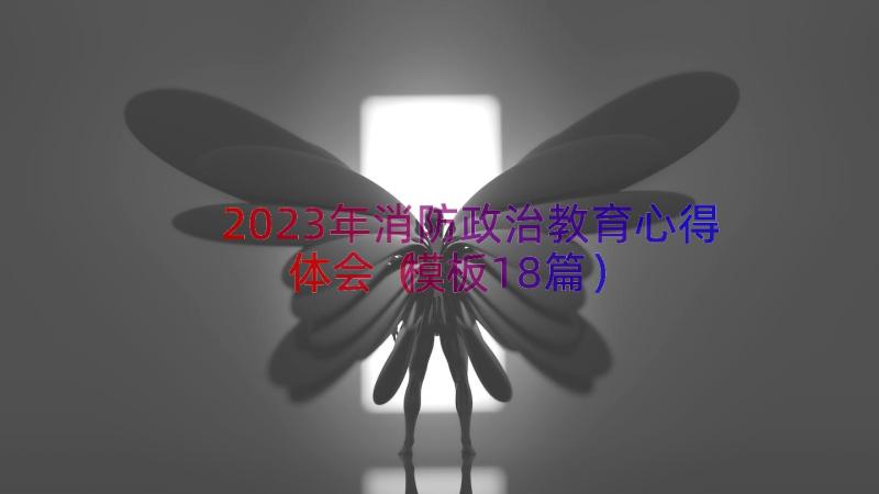 2023年消防政治教育心得体会（模板18篇）