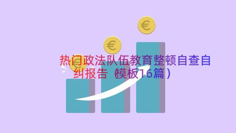 热门政法队伍教育整顿自查自纠报告（模板16篇）