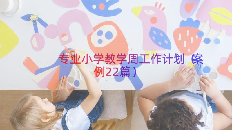 专业小学教学周工作计划（案例22篇）