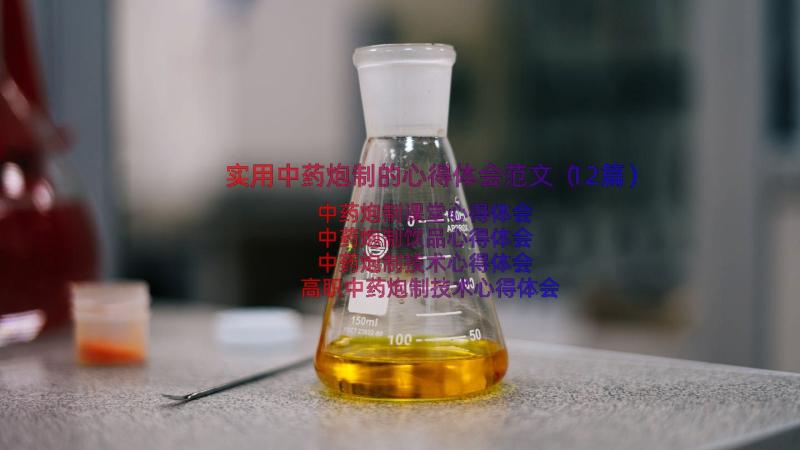 实用中药炮制的心得体会范文（12篇）