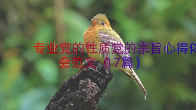 专业党的性质党的宗旨心得体会范文（17篇）