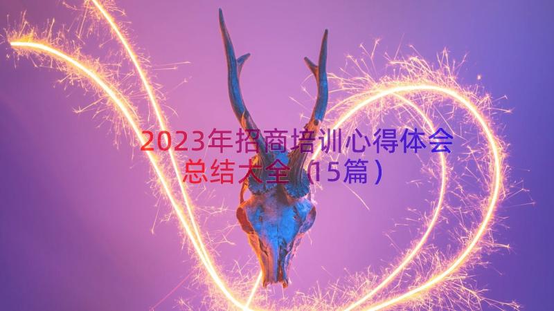 2023年招商培训心得体会总结大全（15篇）