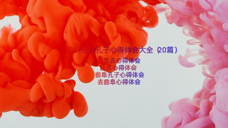 热门曲阜孔子心得体会大全（20篇）