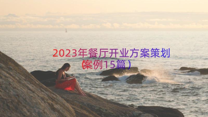 2023年餐厅开业方案策划（案例15篇）