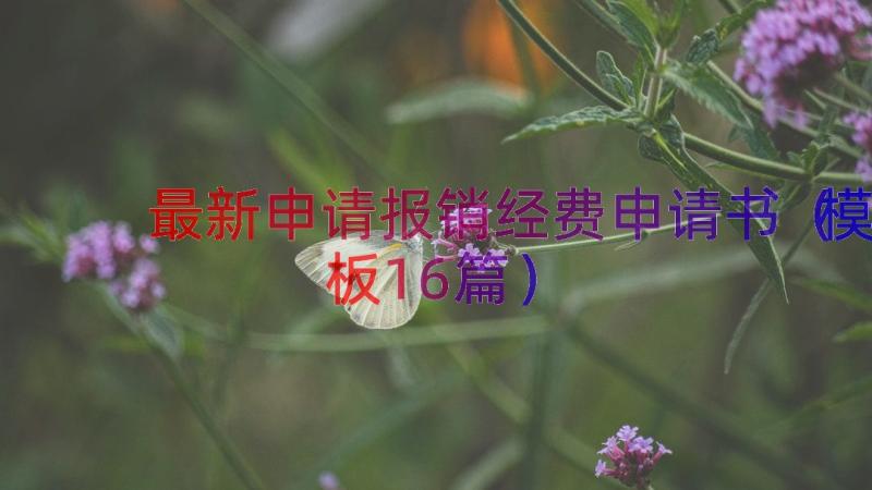 最新申请报销经费申请书（模板16篇）