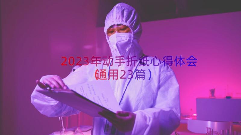 2023年动手折纸心得体会（通用23篇）