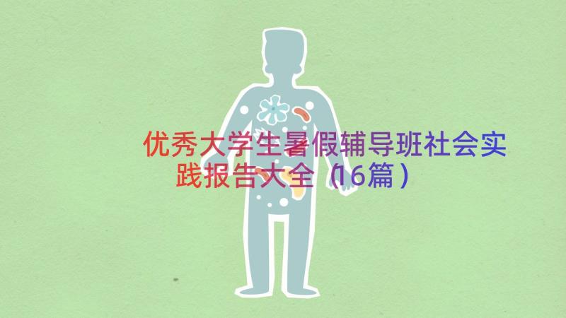 优秀大学生暑假辅导班社会实践报告大全（16篇）