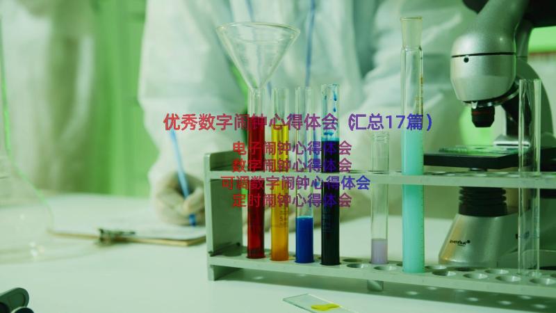 优秀数字闹钟心得体会（汇总17篇）