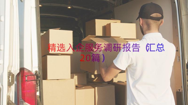 精选入企服务调研报告（汇总20篇）