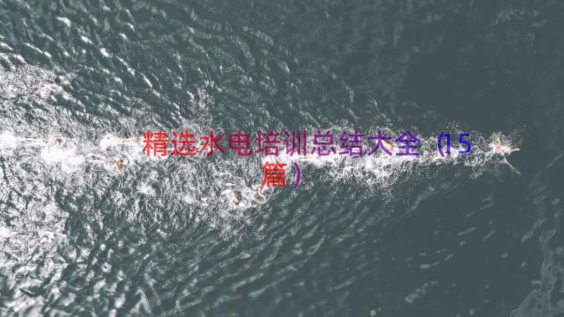 精选水电培训总结大全（15篇）